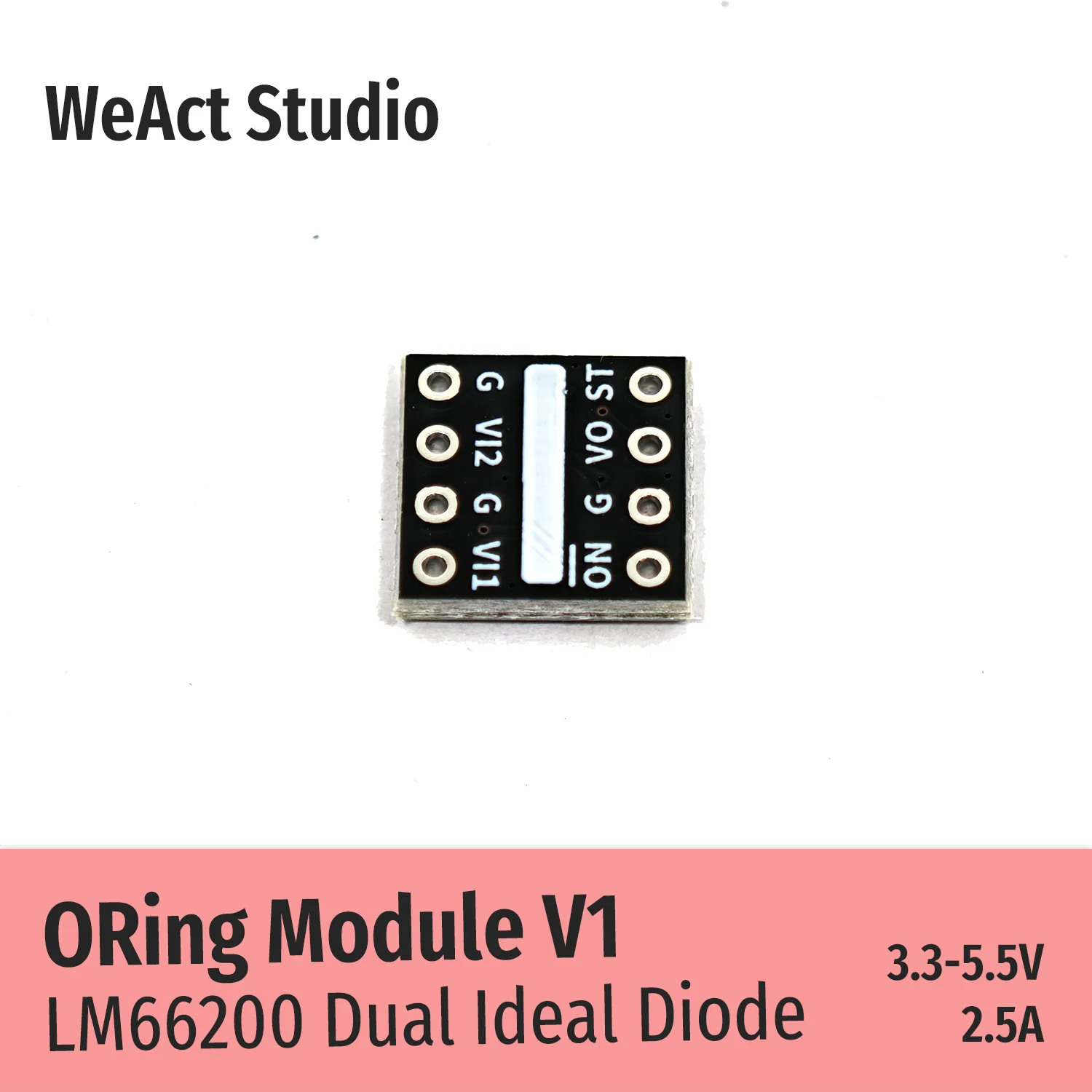ORing 모듈 LM66200 자동 스위치오버 WeAct를 갖춘 듀얼 아이디얼 다이오드 [WeAct-Studio-049]