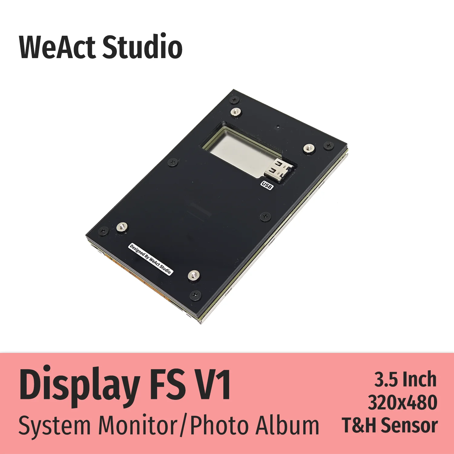 컴퓨터 CPU GPU RAM HDD 디스플레이용 IPS C 타입 보조 화면 320x480 시스템 모니터 사진 앨범 3.5 인치 [WeAct-Studio-057]