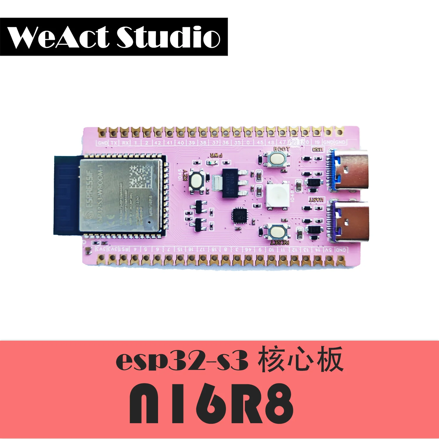ESP32-S3-DevKitC-1 ESP32-S3 WiFi Bluetooth 호환 BLE 5.0 메시 개발 보드 ESP32 무선 모듈 Micropython [WeAct Studio-069]
