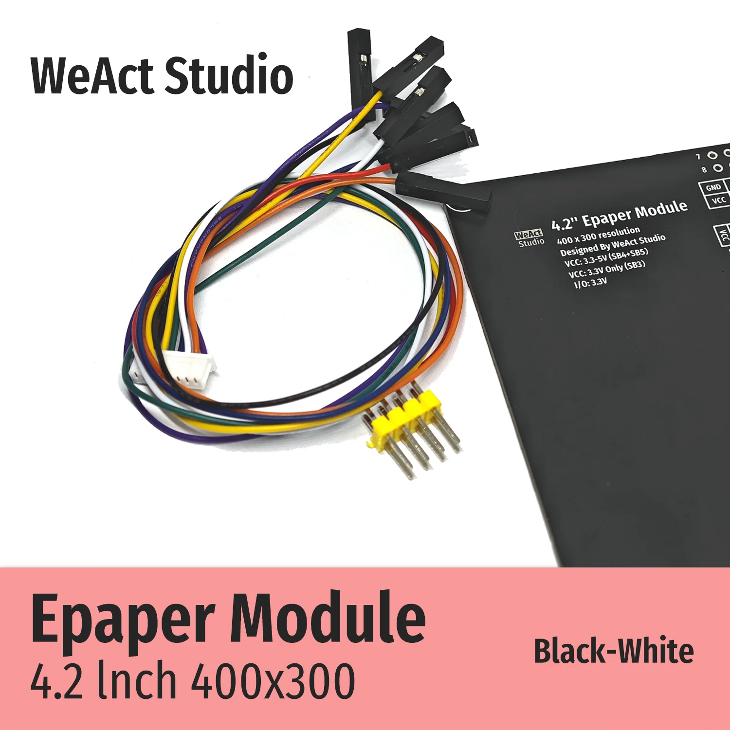 4.2인치 4.2인치 Epaper 모듈 전자종이 전자잉크 EInk 디스플레이 화면 SPI 흑백 [WeAct-Studio-062]