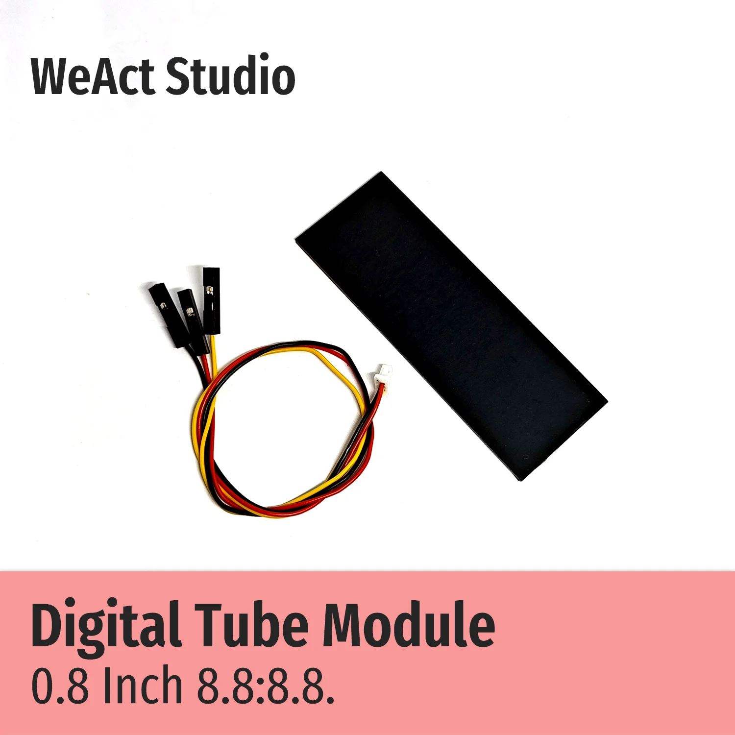 디지털 튜브 모듈 TM1652 0.8 인치 8.8:8.8 모듈 레드 그린 블루 화이트 [WeAct-Studio-073]