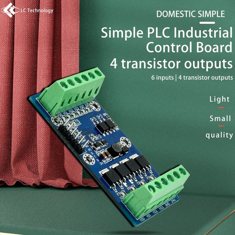 국산 간이 PLC 산업용 제어 보드 (미쓰비시 FX3U 호환) 6채널 입력+4채널 트랜지스터 출력 [LCTECH-53]