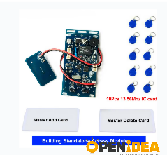 H2002C-10key RFID 근접 액세스 제어 시스템 보드  건물 보안을 위한 2500 사용자 용량 내장 인터콤 모듈 [ZTF113-069]