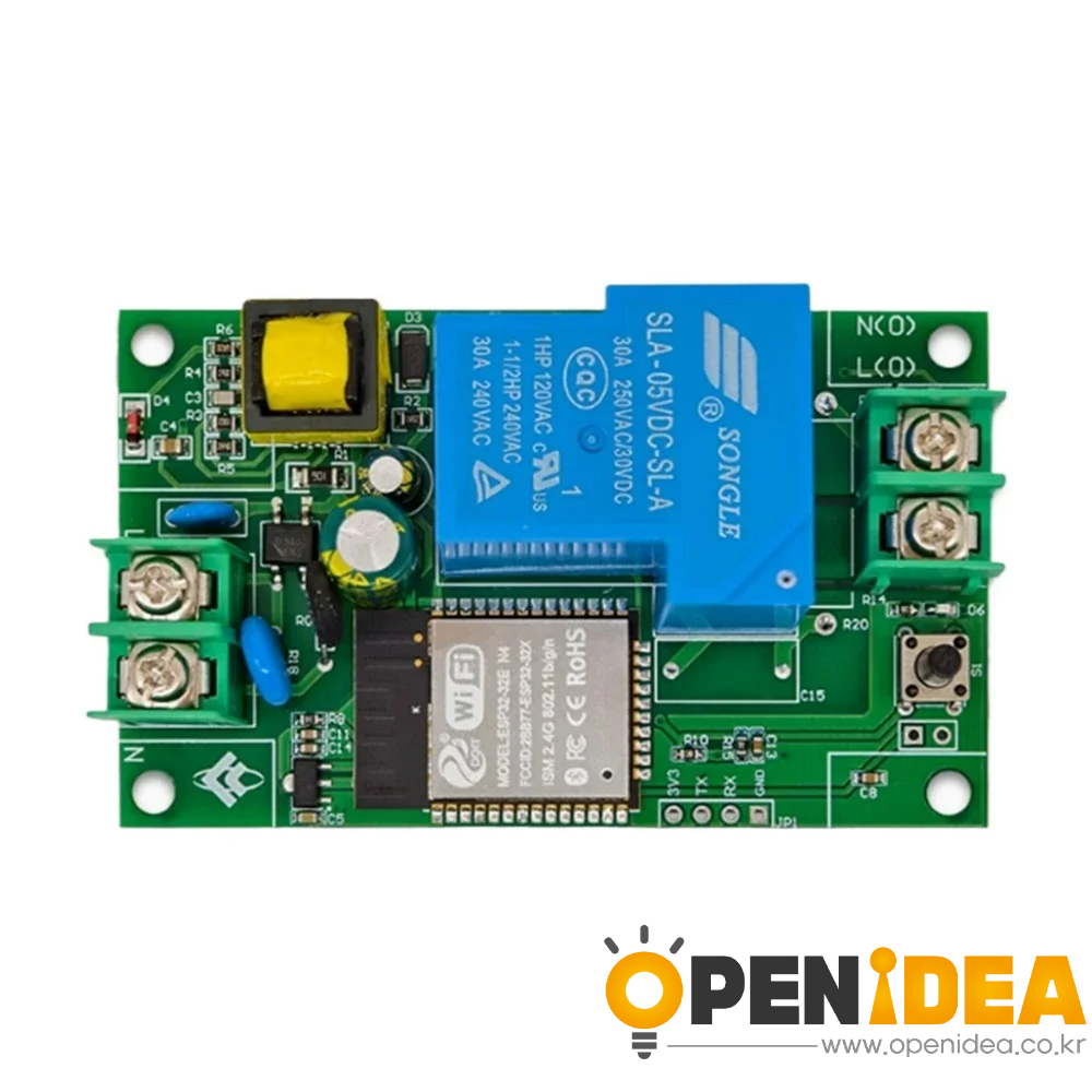 ESP32 1 채널 AC220V 전원 공급 장치 30A WIFI 블루투스 릴레이 모듈 개발 보드 [ZTD37-004]