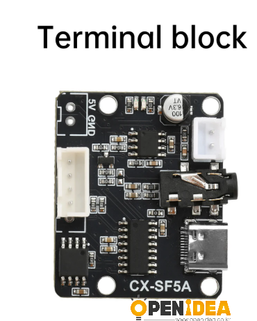 CX-ST5B 용접 단자 버전 음성 재생 모듈 보드 직렬 제어 MP3 음악 플레이어 5W DC 3.3 5.2V 클래스 D 증폭기 음성 재생 보드 [ZTP50-205]