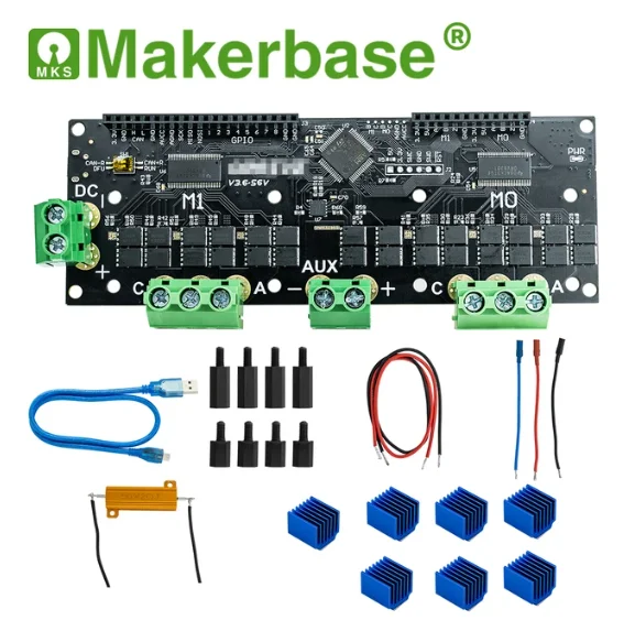 XDrive3.6 56V 고정밀 브러시리스 서보 모터 컨트롤러 ODrive3.6 업그레이드 기반. [Makerbase-07]