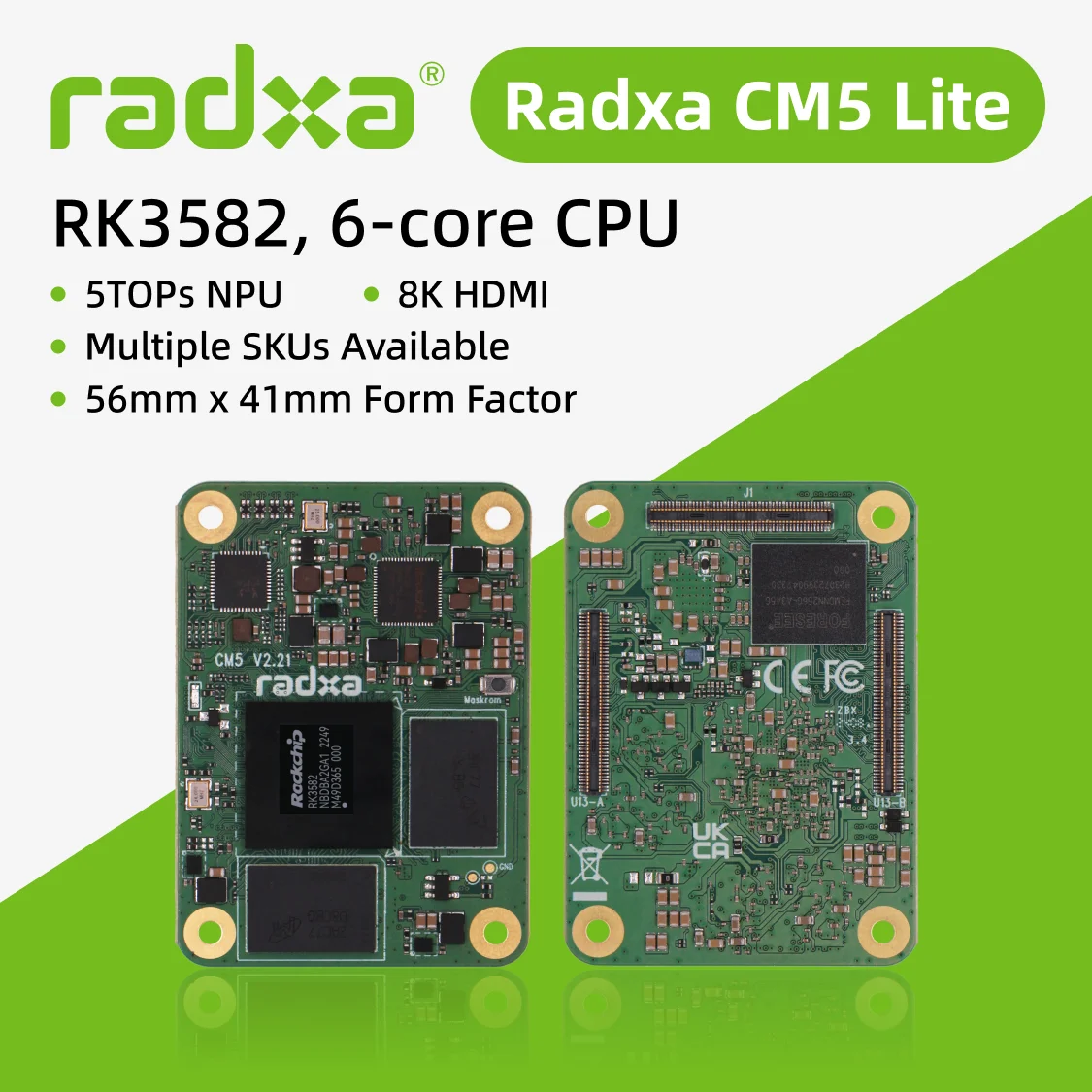 CM5 RK3588S2 옥타코어 CPU 코어 보드 컴퓨팅 모듈 라즈베리 파이 호환 [RADXA-75]
