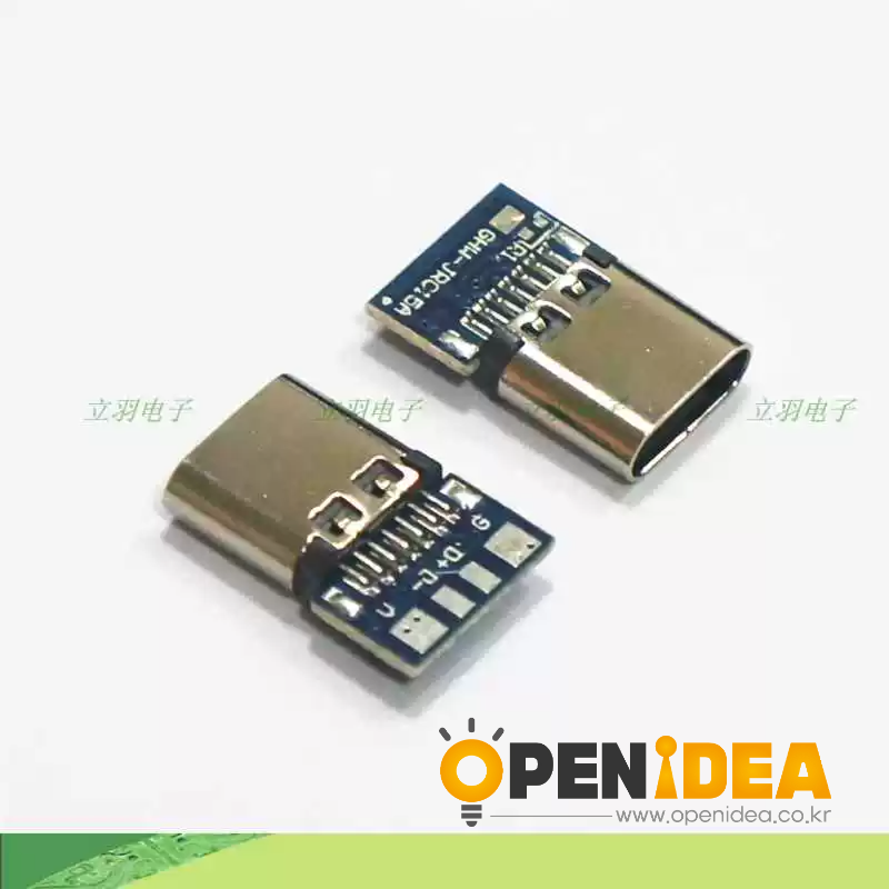 TYPE C 버스바 USB 3.1 전면 및 후면 플러그 용접 PCB 보드 테스터 보드 TAP 커넥터 50PCS [ZCF021-001]