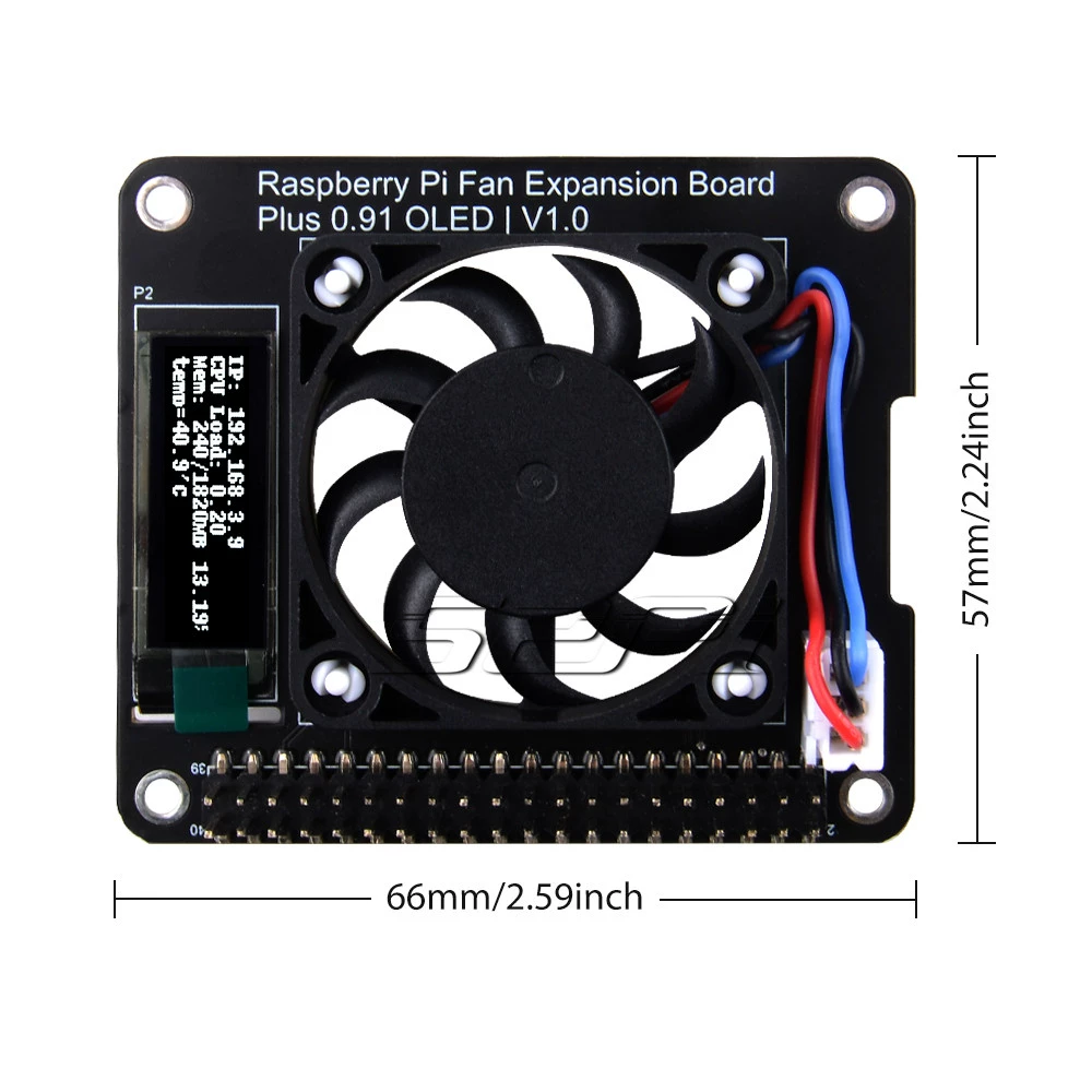 라즈베리파이용 Raspberry Pi 올레드 팬 확장판 포함 OLED 팬 확장판 [52PI-044]