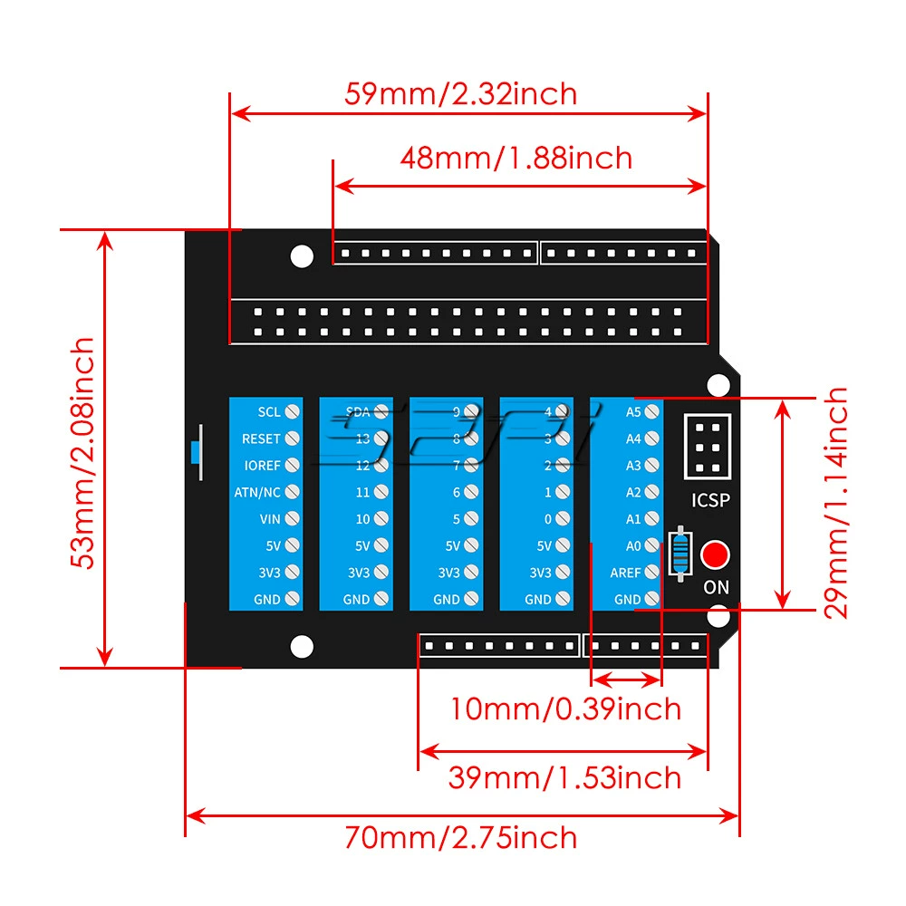 Arduino UNO 단자 확장 보드에 적용 [52PI-040]