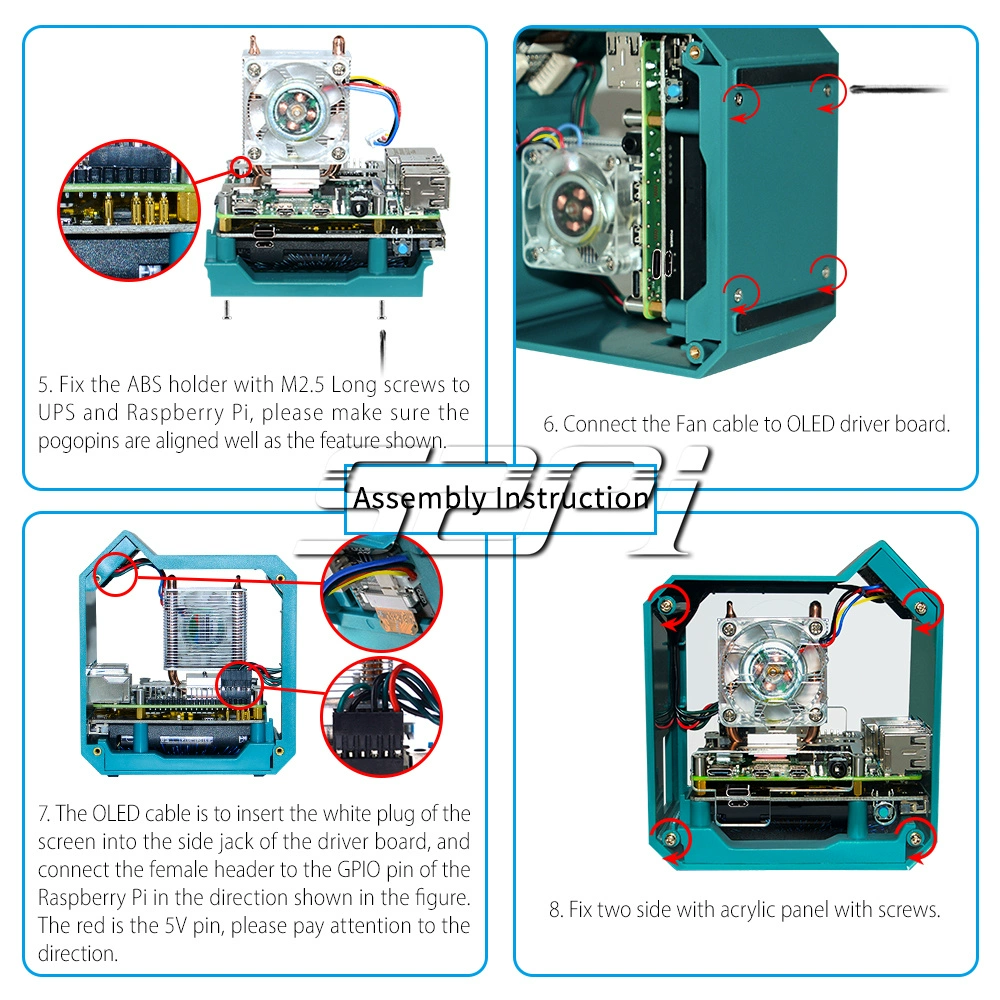 라즈베리파이 4B ABS UPS 파워모듈 탑재형 섀시 Raspberry Pi 4B [52PI-052]