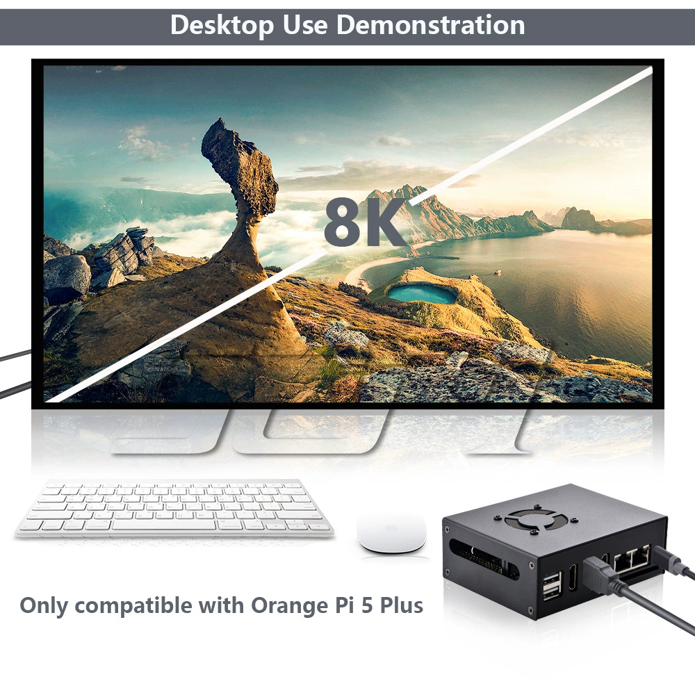 오렌지파이 Orange Pi 5 Plus 개발판 4010 쿨링 키트 철제 케이스 적용 [52PI-047]
