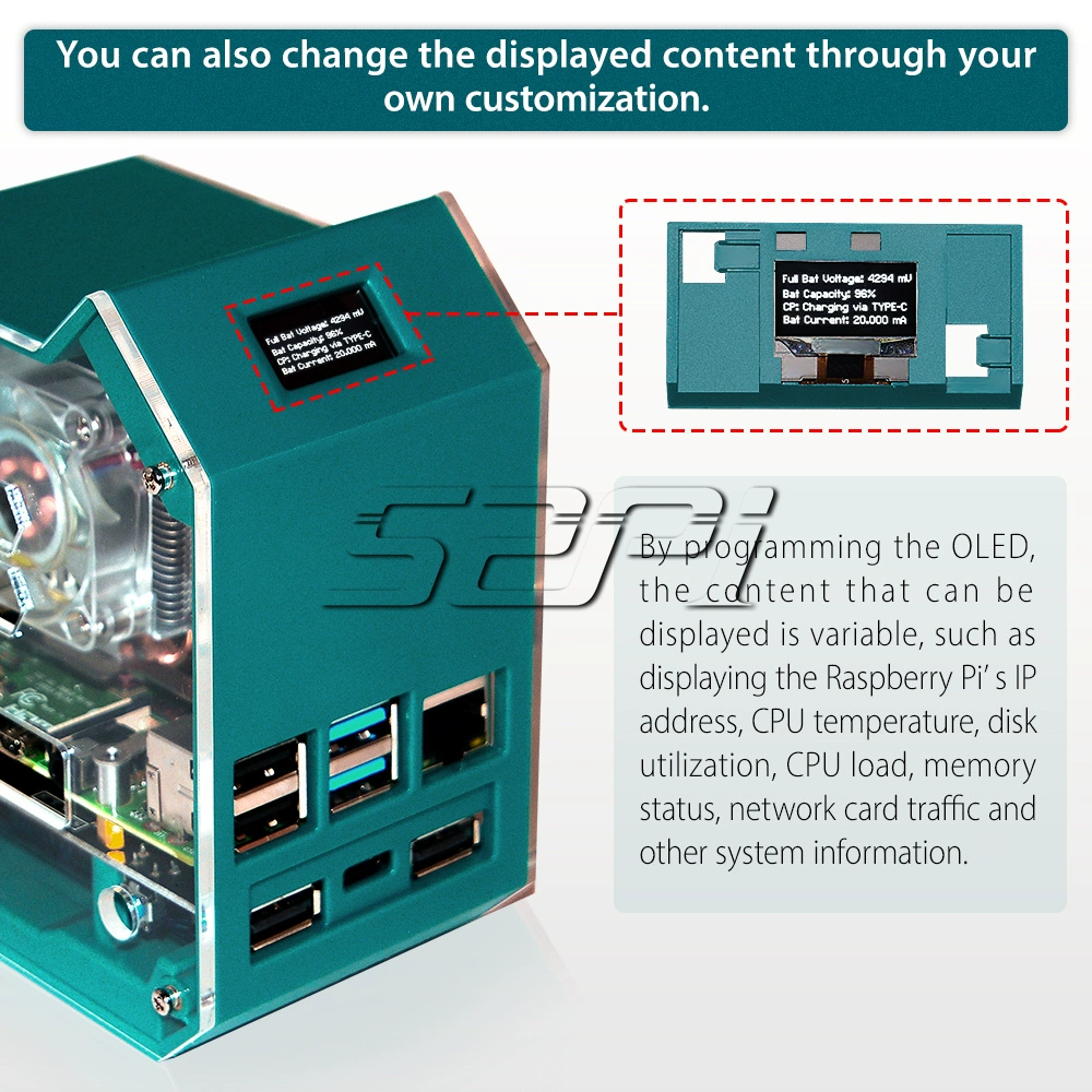 라즈베리파이 4B ABS UPS 파워모듈 탑재형 섀시 Raspberry Pi 4B [52PI-052]
