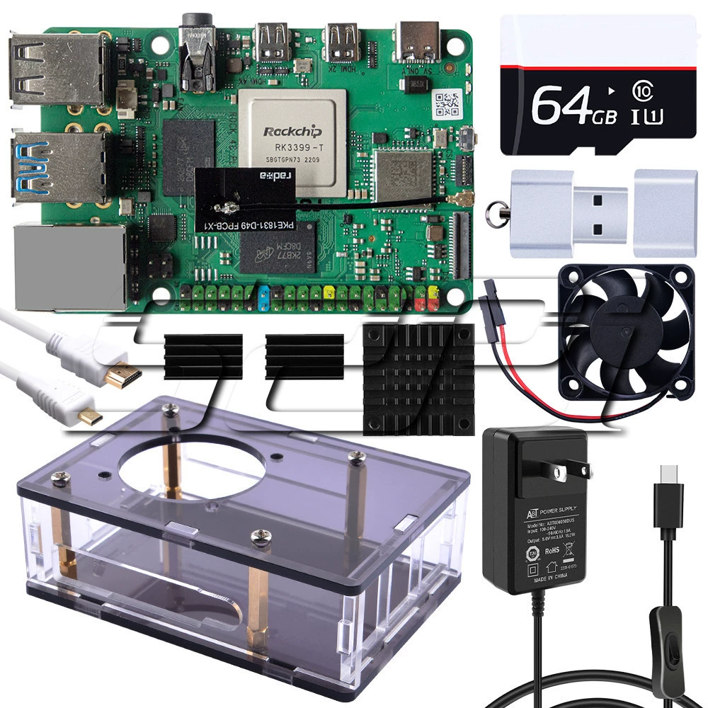 ROCK 4 Model C+ 4GB RK3399-T Arm Cortex-A72 개발판 적용 [52PI-029]