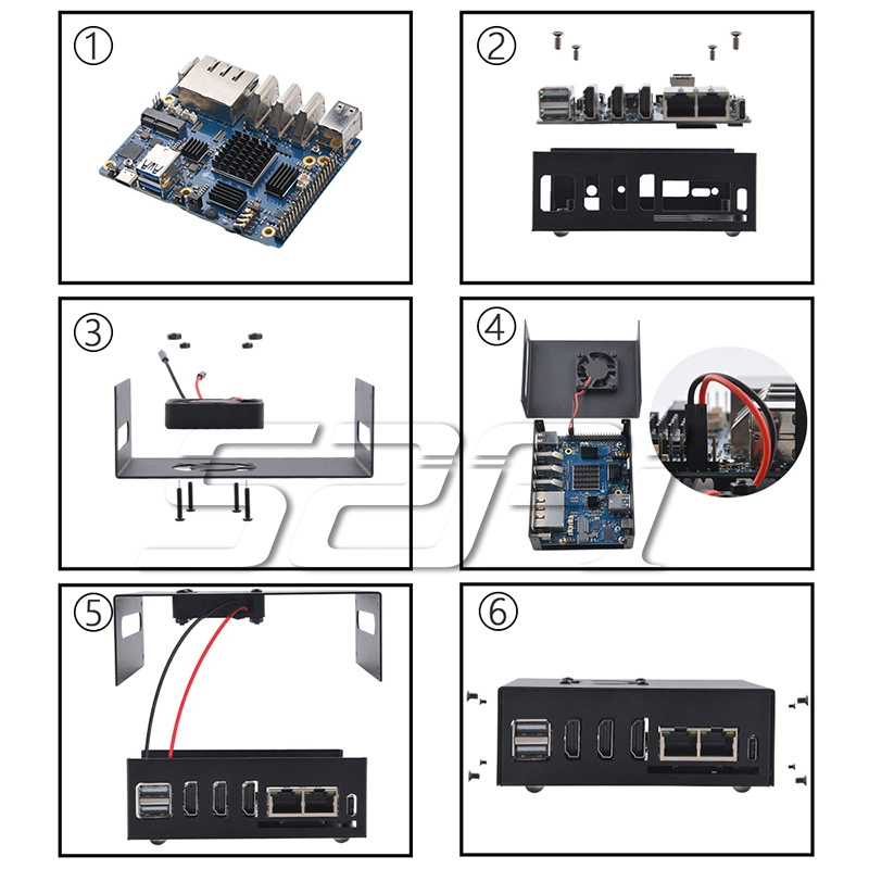 오렌지파이 Orange Pi 5 Plus 개발판 4010 쿨링 키트 철제 케이스 적용 [52PI-047]