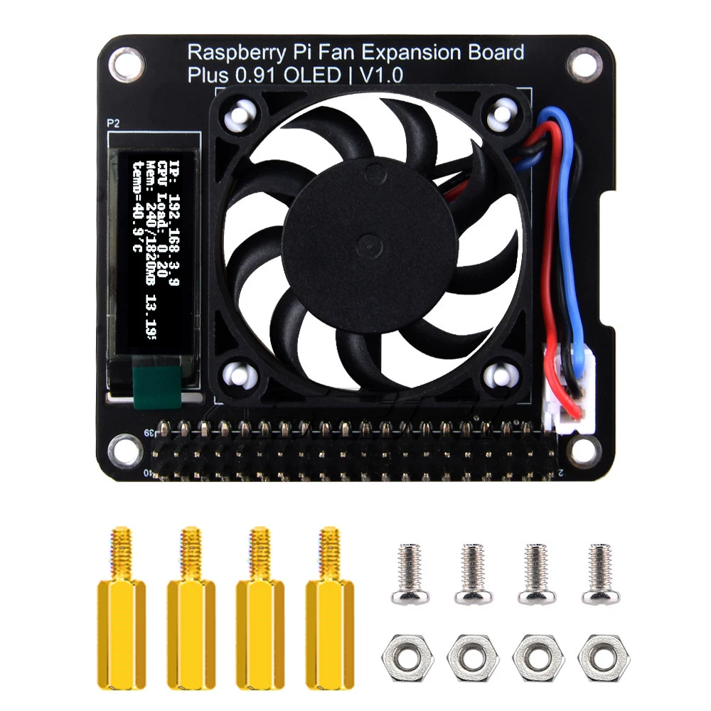 라즈베리파이용 Raspberry Pi 올레드 팬 확장판 포함 OLED 팬 확장판 [52PI-044]