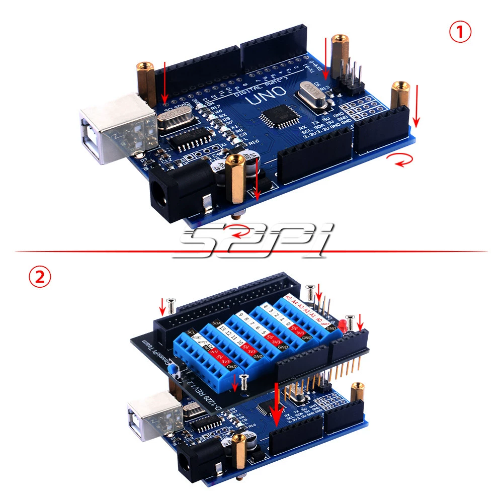 Arduino UNO 단자 확장 보드에 적용 [52PI-040]
