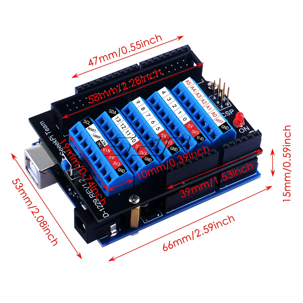 Arduino UNO 단자 확장 보드에 적용 [52PI-040]
