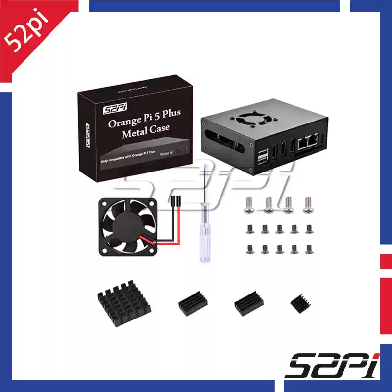 오렌지파이 Orange Pi 5 Plus 개발판 4010 쿨링 키트 철제 케이스 적용 [52PI-047]