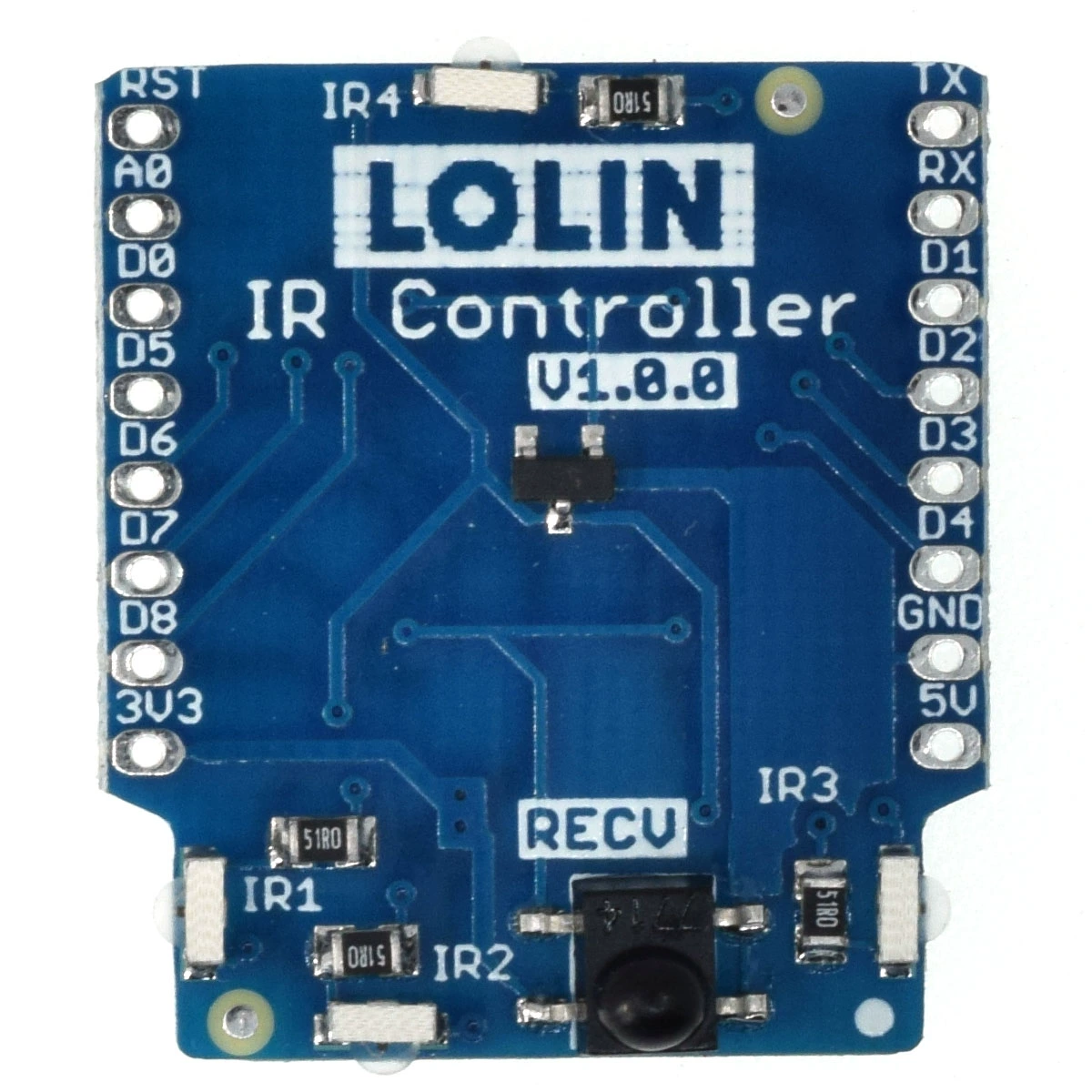 IR Controller 적외선 송수신 확장 보드 V1.0.0 D1 Mini용 [LOLIN-006]