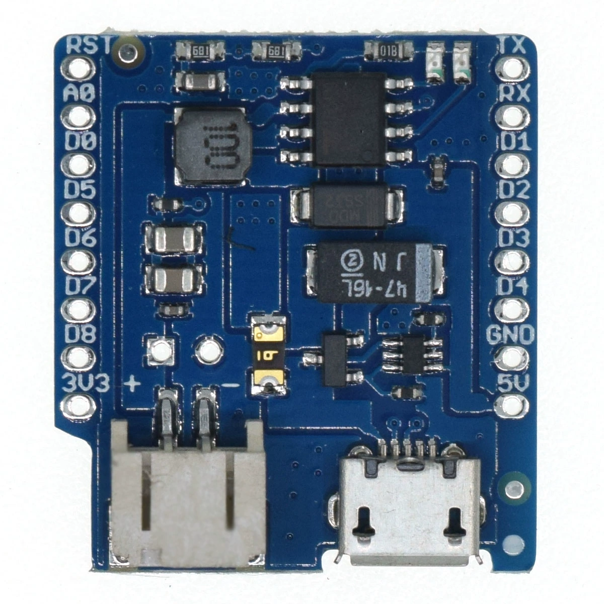 Battery 리튬배터리 충전 승압 확장판 V1.3.0 은 D1 Mini용 [LOLIN-012]