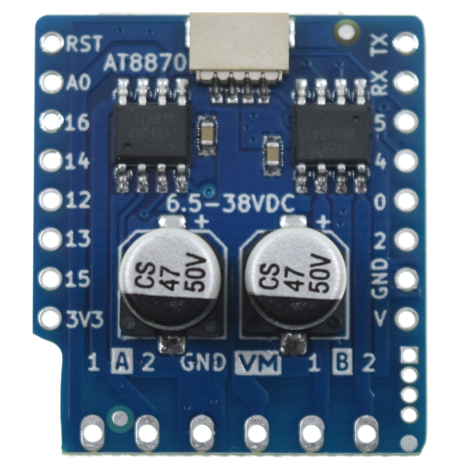 AT8870 쉴드 6.5-38V 모터 I2C 확장 보드 V1.0.0은 D1 Mini용 [LOLIN-005]