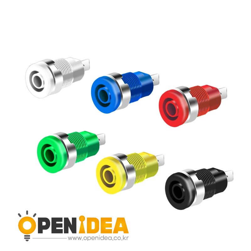 나일론 소재 고압 안전형 4MM 바나나 콘센트 구멍 4.8MM 단자 만능 미터 콘센트 [ZCK010-002]