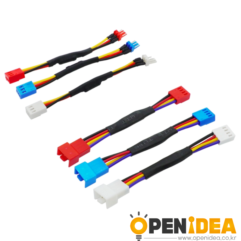 무료배송 컴퓨터 4pin 감속선 팬 회전속도 제어 그래픽카드 cpu 감속 감속 온도제어선 3핀-4핀 [ZBN001-010]