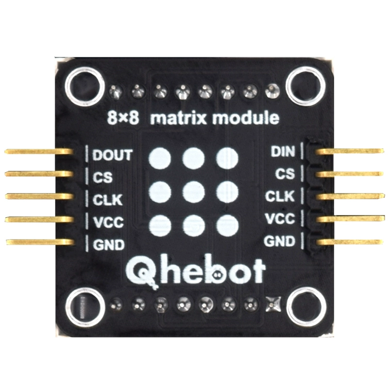 8×8 LED 도트 매트릭스 모듈 MAX7219 사각형 도트 매트릭스 디스플레이 모듈 전자 블록 [Qhebot-047]