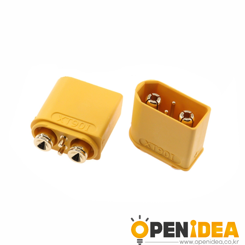 XT90IPB-M PCB 솔더링 대용량 항공모델 배터리 충전 커넥터 (신호 핀 장착형 XT90I 수 커넥터) 1PCS [ZCF25-064]
