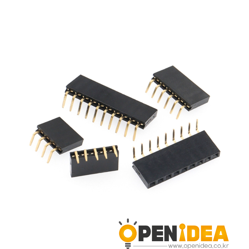 단열 2.54mm 피치 90도 와형 소켓 헤더 (1×2P-3P-4P-5P-6P-8P-40P) [ZCA024-003]