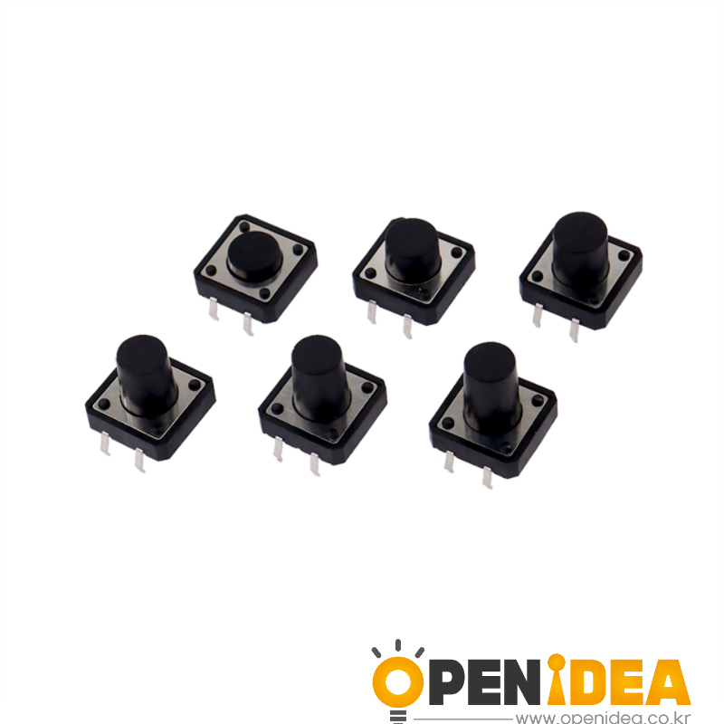 DIP 타입 4핀 경량 마이크로 스위치 - 12×12mm 크기 높이 4.3-5-6-7-8-9-10-12mm 옵션 [ZSA028-009]