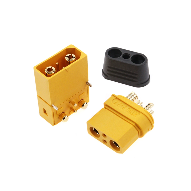 XT90 와형(와우식) PCB 헤더 (신호 핀 통합 대전류 항공모델 ESC·모터 커넥터) - XT90IPW 솔더링 기판 장착형 [ZCF25-062]