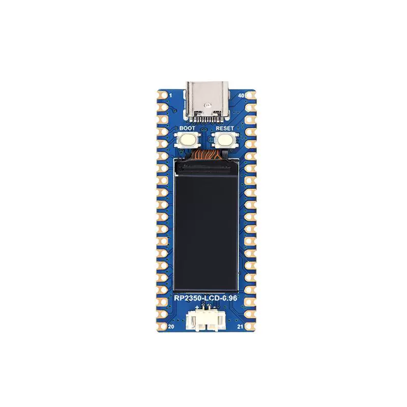 라즈베리 파이 RP2350 마이크로컨트롤러 개발보드 (0.96인치 LCD 디스플레이)-Pi Pico 호환 [ZTW40-316]