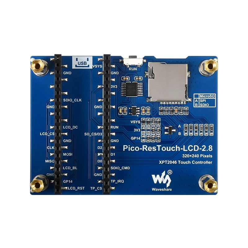 라즈베리 파이 Pico 2.8인치 저항막식 터치 스크린 (262K 컬러 LCD 확장 모듈) Pico-ResTouch-LCD-2.8 [ZTT11-021]