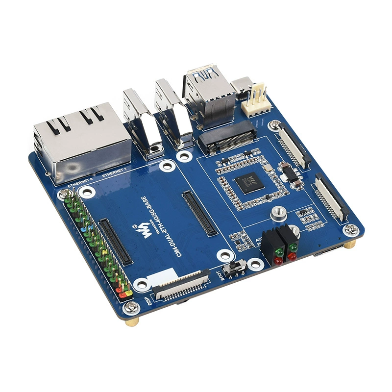 CM4 코어 보드 기판 - IoT 모듈 듀얼 기가비트 랜 포트 5G-4G 확장 보드 CM4-DUAL-ETH-4G-5G-BASE [ZTW40-336]
