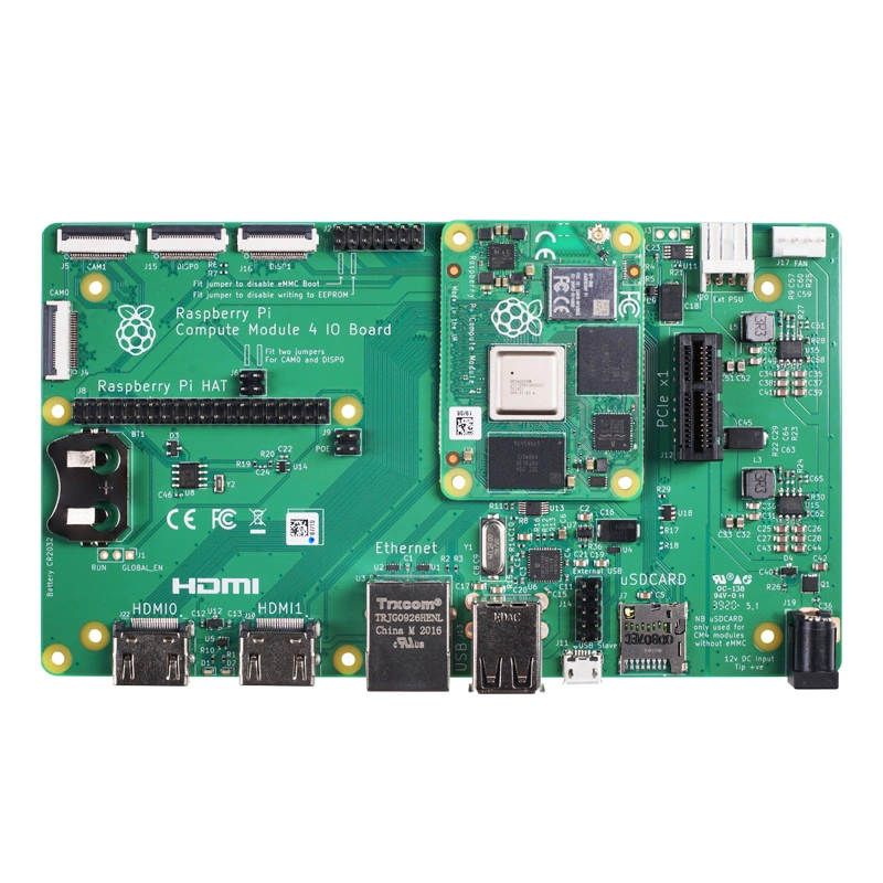 라즈베리 파이 컴퓨트 모듈 CM4 코어 보드 기판 - IO 확장 Compute Module 4 IO Board [ZTW40-339]
