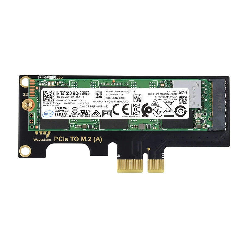 라즈베리 파이 CM4 PCI-E to M.2 어댑터 카드-SSD 솔리드 스테이트 드라이브 호환 범용 PCIE 인터페이스 PCIe TO M.2 (A) [ZTX102-294]