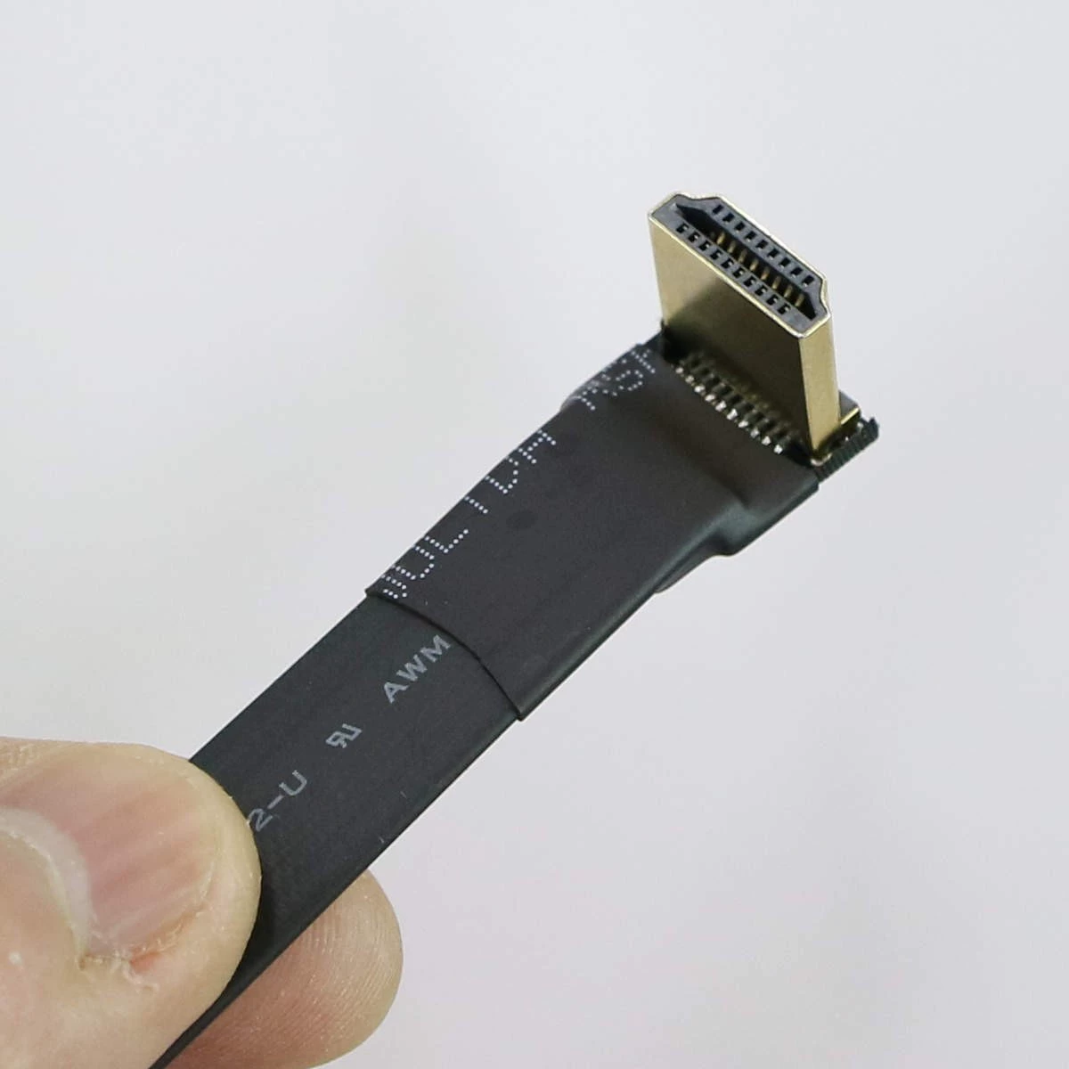 표준형 HDMI 2.0 암-암 연장 케이블 2K-144Hz 및 4K-60Hz 지원 L자형 플랫 케이블 10cm [ZBN001-053]