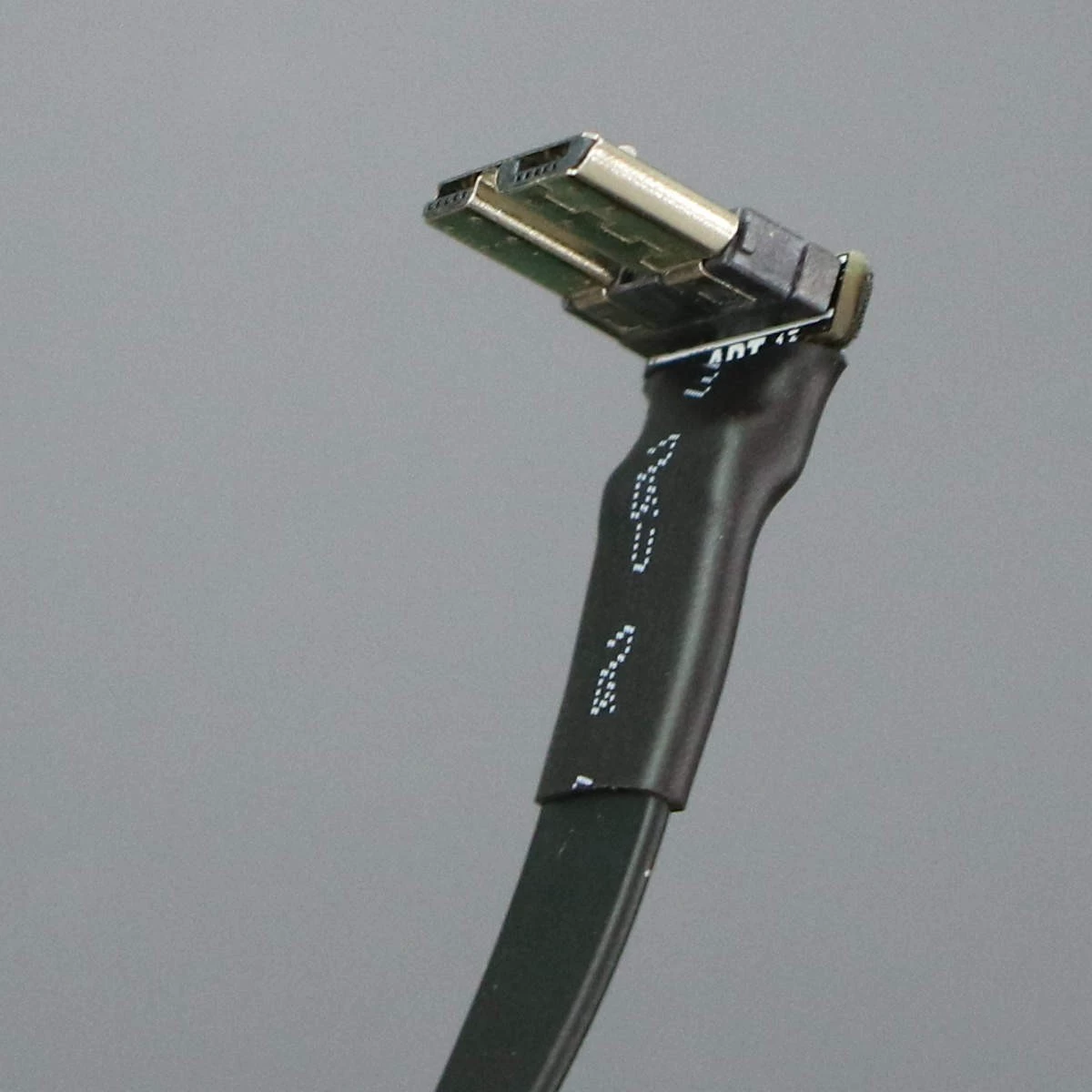 USB 3.0 A타입(공) to 마이크로 B타입(공) 더블 L형 플랫 케이블 0.2m [ZBN001-058]