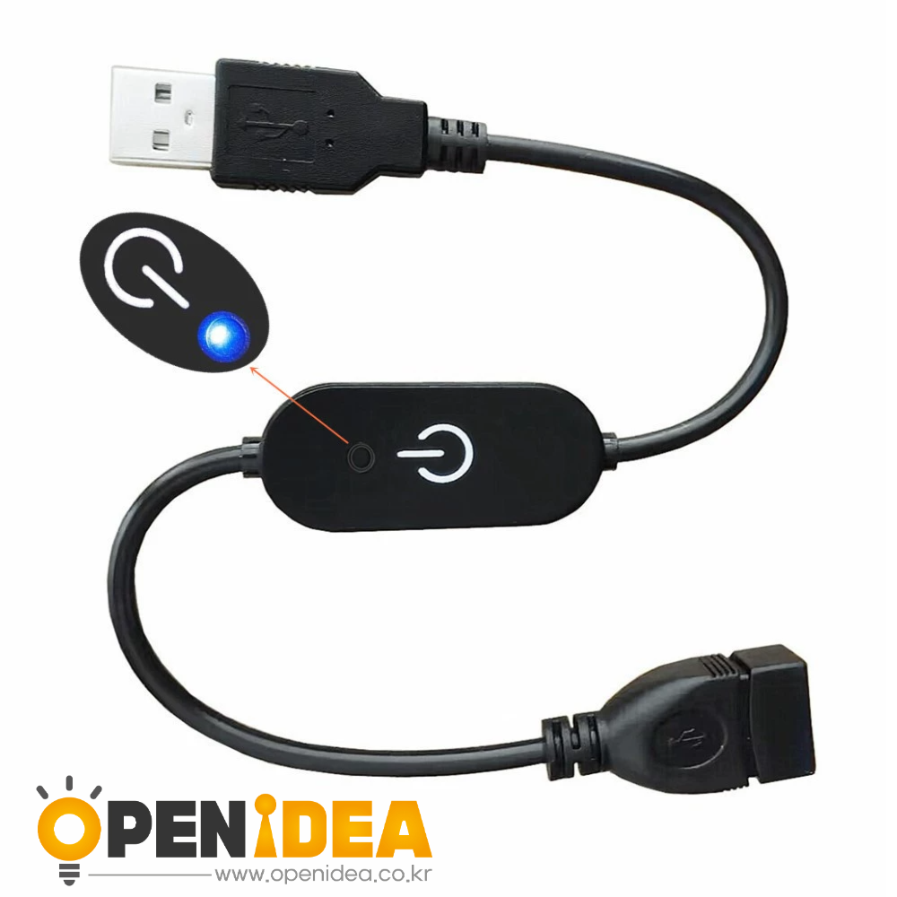 USB 마스터 터치 조명 스위치 컨트롤러 파란색 지시등 메모리 스트립 플래시 없는 3A 휴대폰 태블릿 인체 센서 램프 LED 스트립 센서 카운터 램프  Black [ZBC007-016]