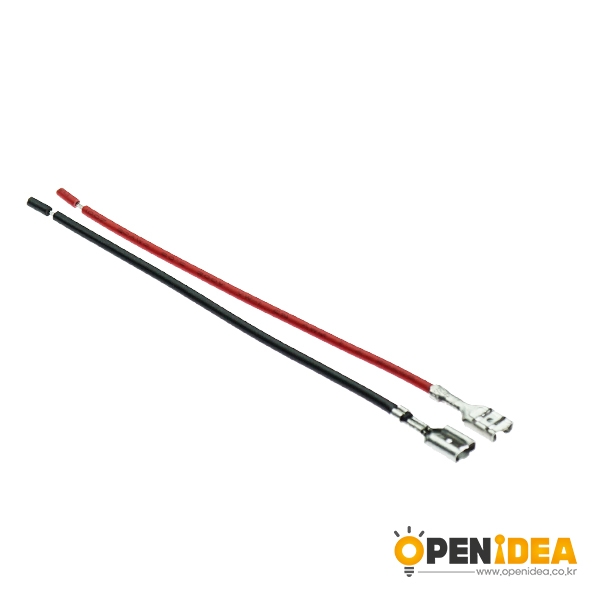 REC 블러그 PG 압착단자 와이어 4.8 10CM 1007 20AWG (빨검세트) [OPEN-BI004-004]