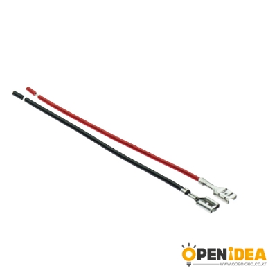REC 블러그 PG 압착단자 와이어 4.8 10CM 1007 20AWG (빨검세트) [OPEN-BI004-004]
