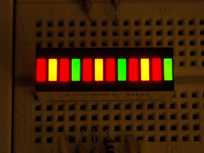 Bi-Color (Red/Green) 12-LED Bargraph