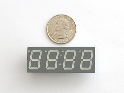 Green 7-segment clock display - 0.56