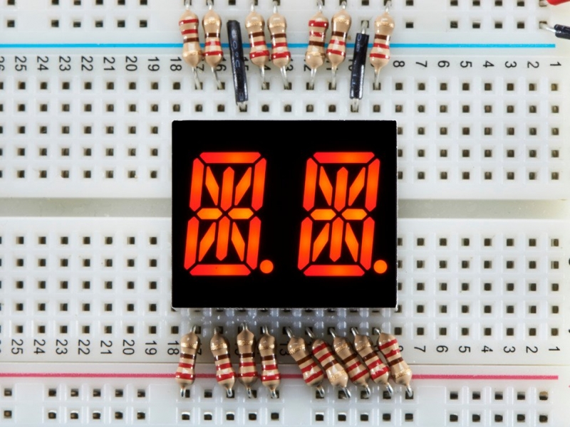 Dual Alphanumeric Display - Red 0.54