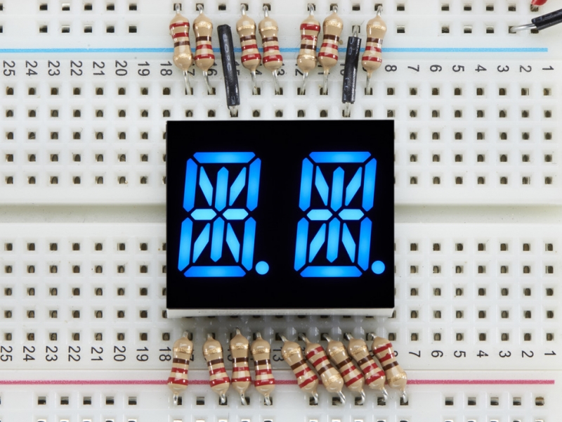 Dual Alphanumeric Display - Blue 0.54