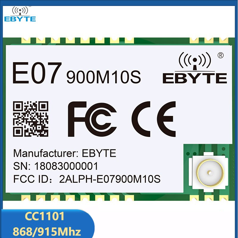 TI CC1101 무선 RF 모듈 E07-900M10S IPEX 스탬프 홀 안테나 장거리 1.5km SMD 패키지 SPI 무선 모듈 868 915Mhz [EBYTE-95]