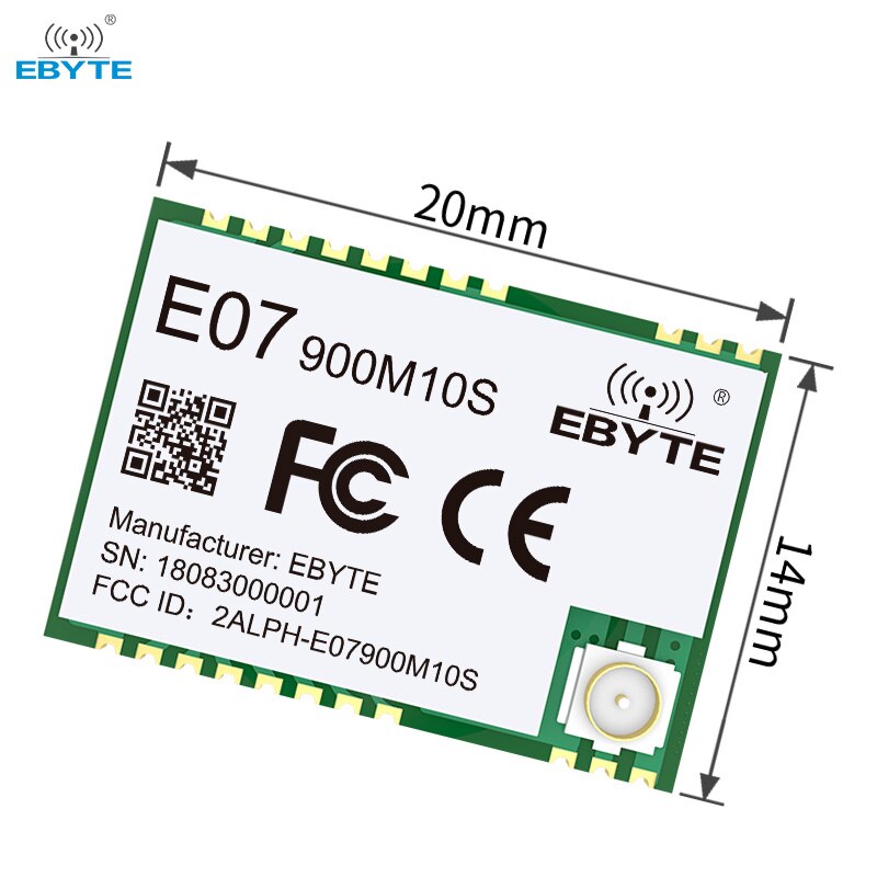 TI CC1101 무선 RF 모듈 E07-900M10S IPEX 스탬프 홀 안테나 장거리 1.5km SMD 패키지 SPI 무선 모듈 868 915Mhz [EBYTE-95]