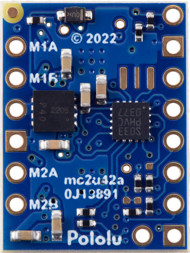 Motoron M2T256 - DRV8256P 2채널 4.5-48V 1.8A I2C 모터 컨트롤러 모듈 (핀 헤더 미납땜) [PLLU-5065]